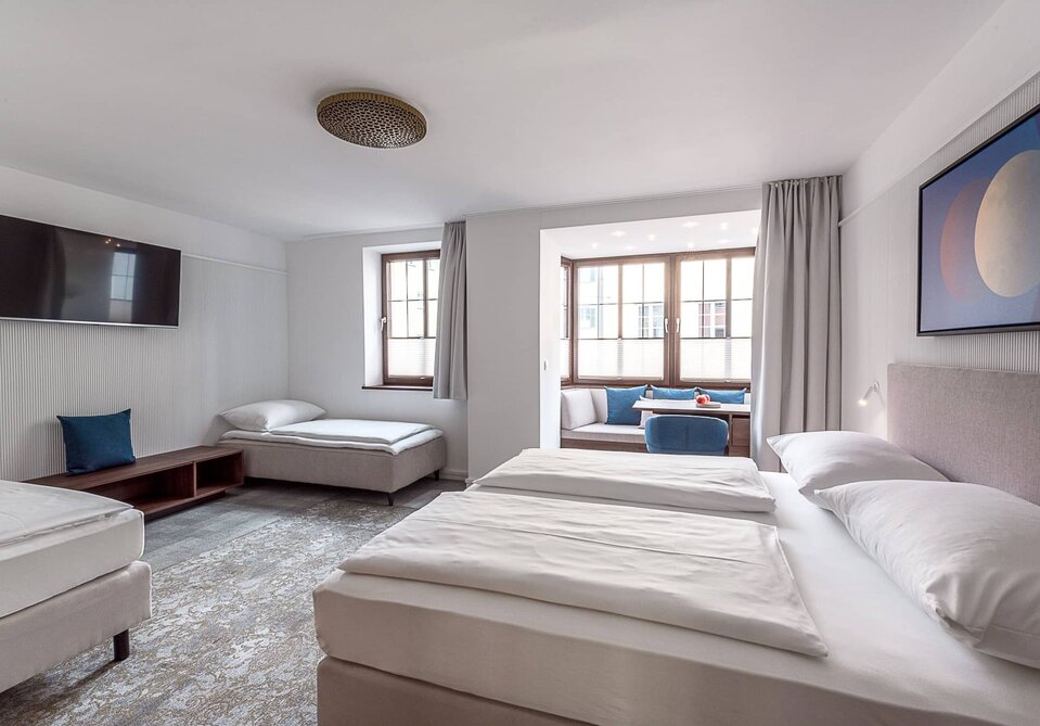 Betten in einem Hotelzimmer