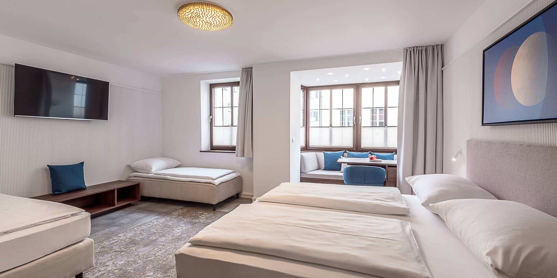 Betten in einem Hotelzimmer