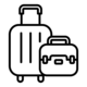 Koffer und Handgepäck