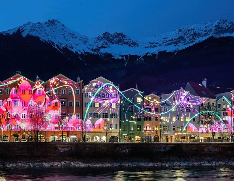 3D-Fassadenkartierung auf Häusern in Innsbruck.